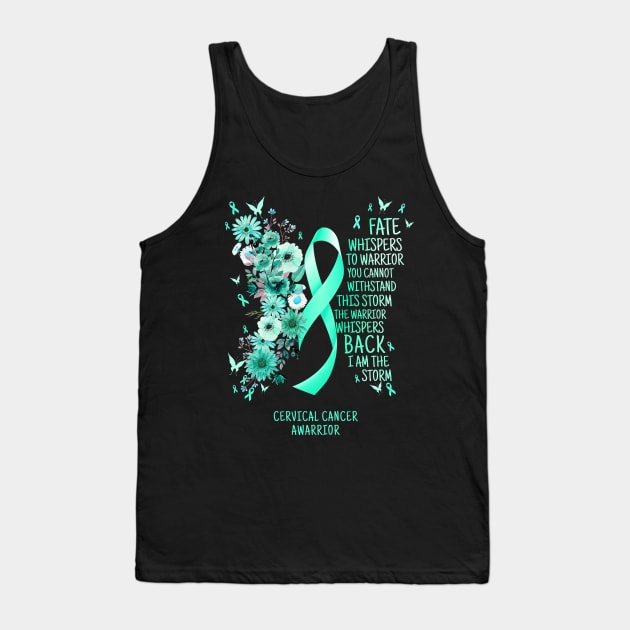 Cervical Cancer Warrior I Am The Storm Cervical Cancer Awareness Tank Top by AKIFOJWsk